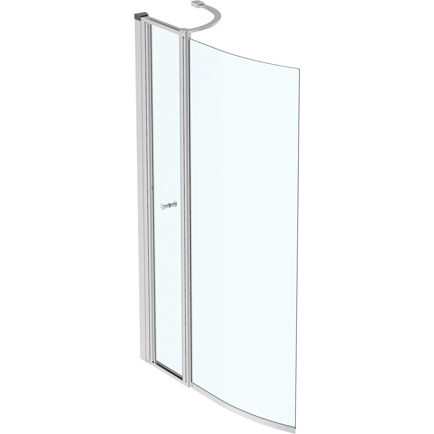 Ideal Standard Duschwand Connect Air aus Glas mit Tür beidseitig verwendbar