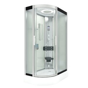 AquaVapore Duschkabine D60-70M2L, 120x80 cm, mit Dampfsauna, Regendusche und Sitz.