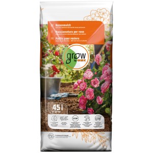 GROW by OBI Rosenmulch, 45l Sack. Rindenmulch für Rosenbeete, schützt vor Frost und Unkraut.