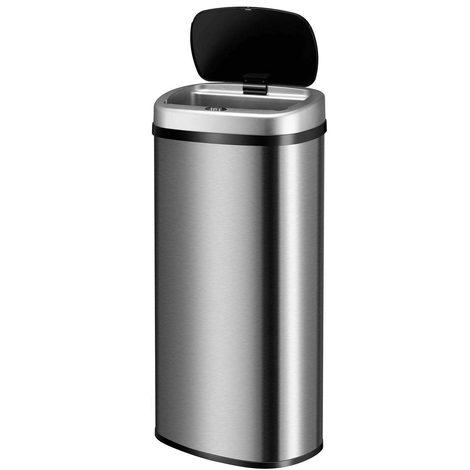 Juskys Mülleimer Viereckig mit Sensor 70 L Silber günstig online kaufen