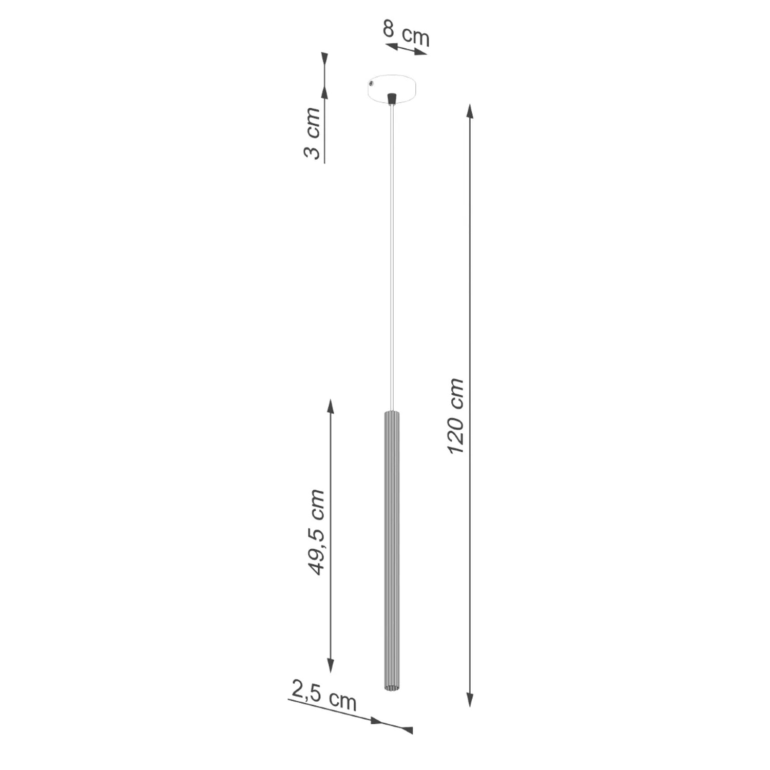 Weiße Sollux Lighting Pendelleuchte Arche 1: Moderne Hängelampe für Wohnzimmer & Co.