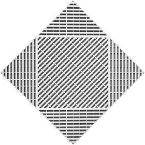 Weiße Florco Kunststoff-Klickfliese classic 40x40 cm, 6er-Pack. Ideal für Balkon, Terrasse und mehr.