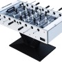Cougar Worldcup Premium Pro Fußballtisch mit schwarz-weißen Figuren und Metallfuß.