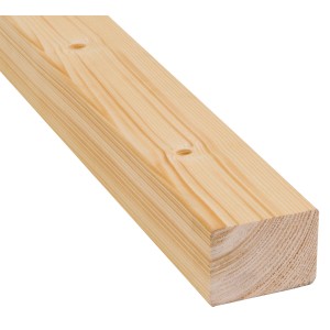 Gehobeltes Rahmenholz Fichte/Tanne, 45x70x2400 mm, für den Innenausbau.