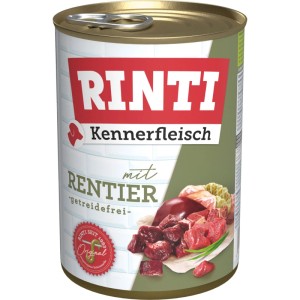Rinti Hunde-Nassfutter Kennerfleisch Rentier 400 g