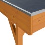 Detailansicht: Skan Holz Carport Grunewald mit EPDM-Dach, Eiche Hell, Holzkonstruktion.