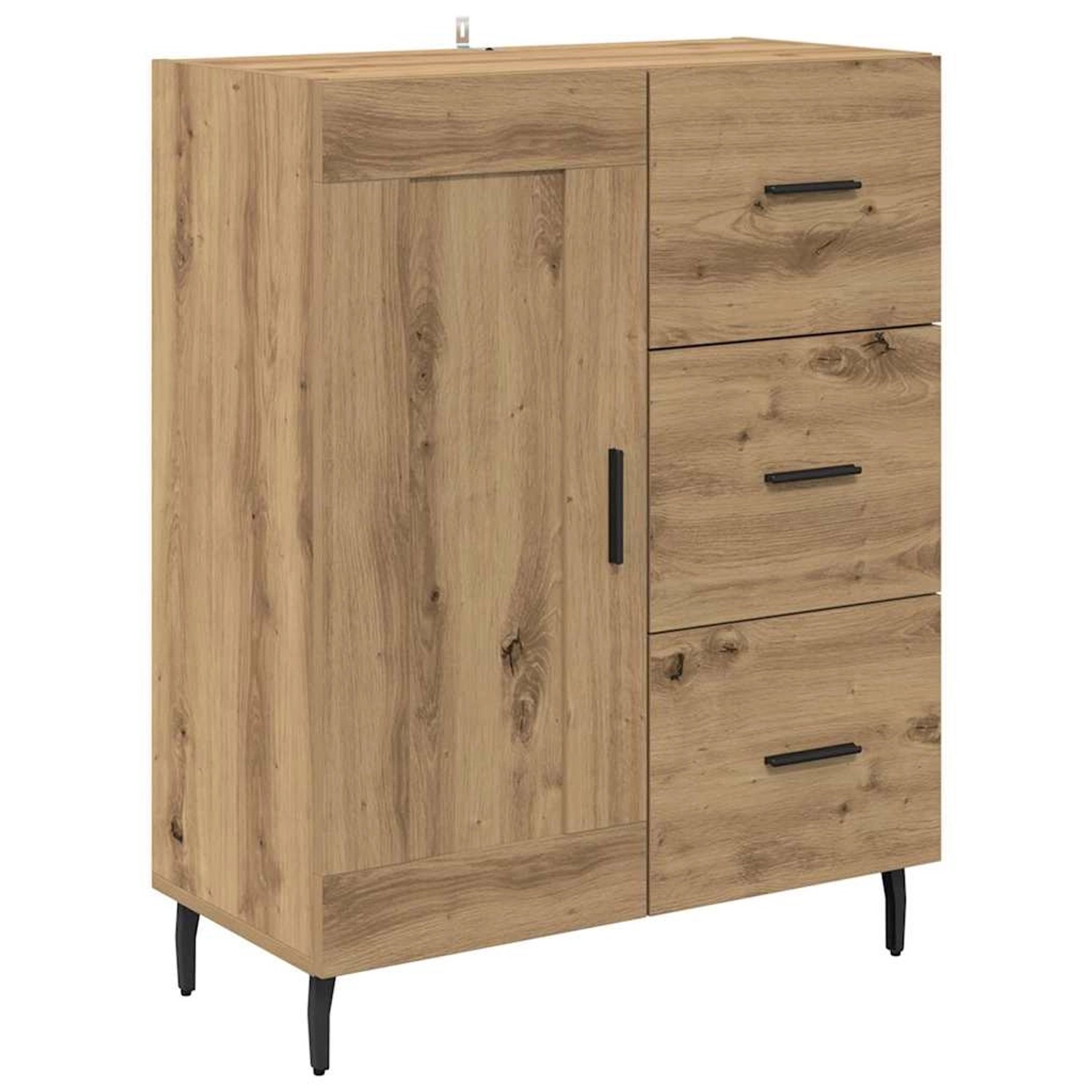 vidaXL Sideboard Artisan-Eiche 69,5 x 34 x 90 cm Verbundholz und Eisen 8816 günstig online kaufen
