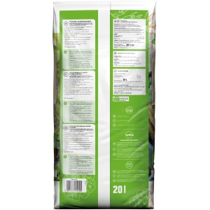 GROW by OBI BIO Tomaten- und Gemüseerde, 20l Sack, torffrei, mit Infos und Anwendungsdetails auf der Rückseite.