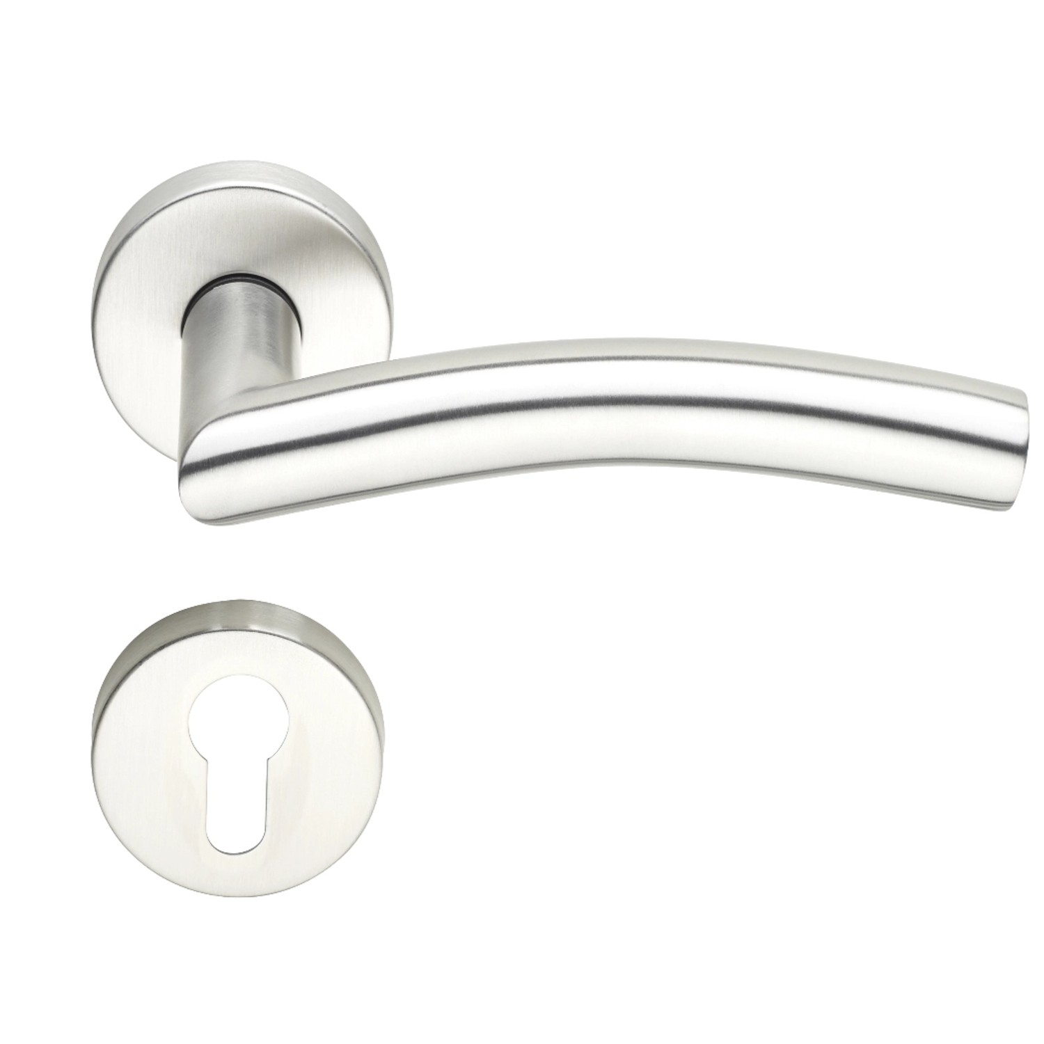 MeinTürgriff Drückergarnitur Neapel Edelstahl Türgriff Türdrücker Rosettengarnitur PZ