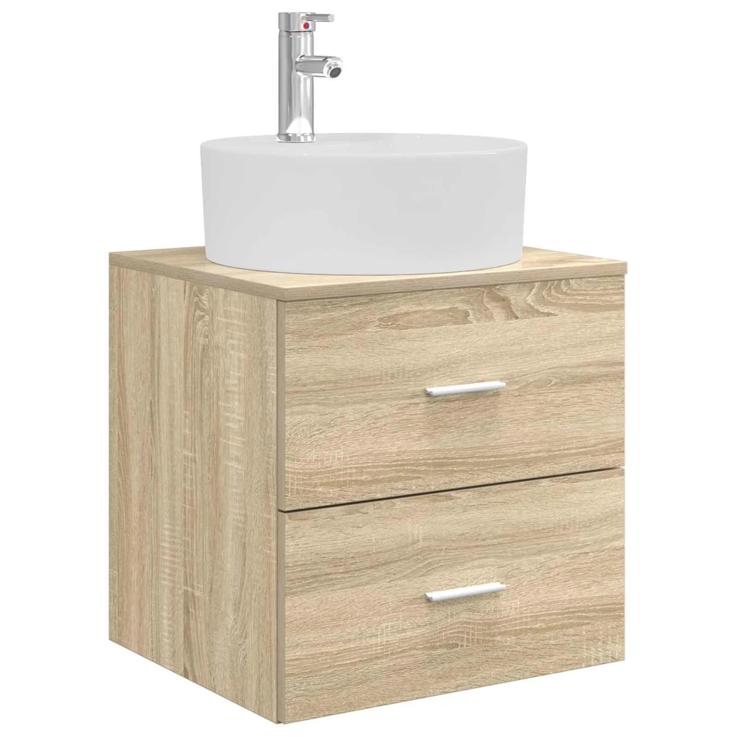 vidaXL Wandmontierte Waschtisch Sonoma-Eiche 49,5 x 44,5 x 65 cm 890296