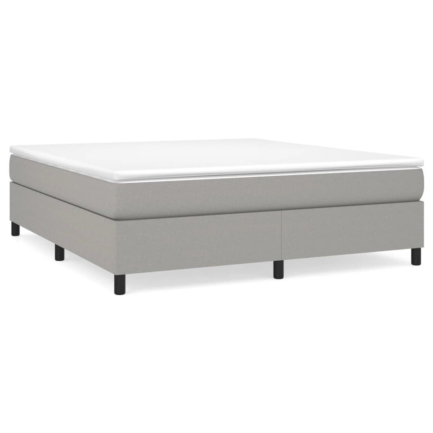 vidaXL Boxspringbett Hellgrau 160x200 cm Stoff1398141 günstig online kaufen