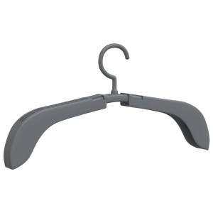 vidaXL Ausziehbare Kleiderbügel 10 Stk Grau 3102981