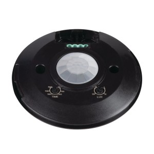 Kanlux Bewegungsmelder Pir Zona Flat Schwarz für Deckenmontage