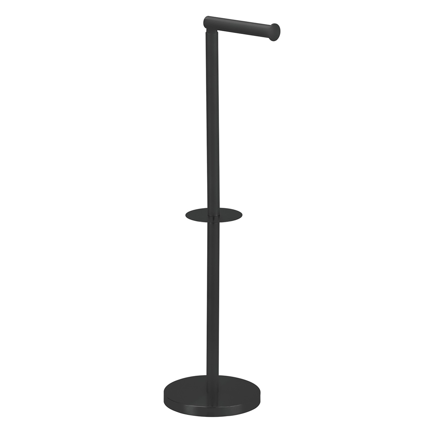 MSV Toilettenpapierhalter Edelstahl Ø 15 cm x 60 cm Schwarz günstig online kaufen