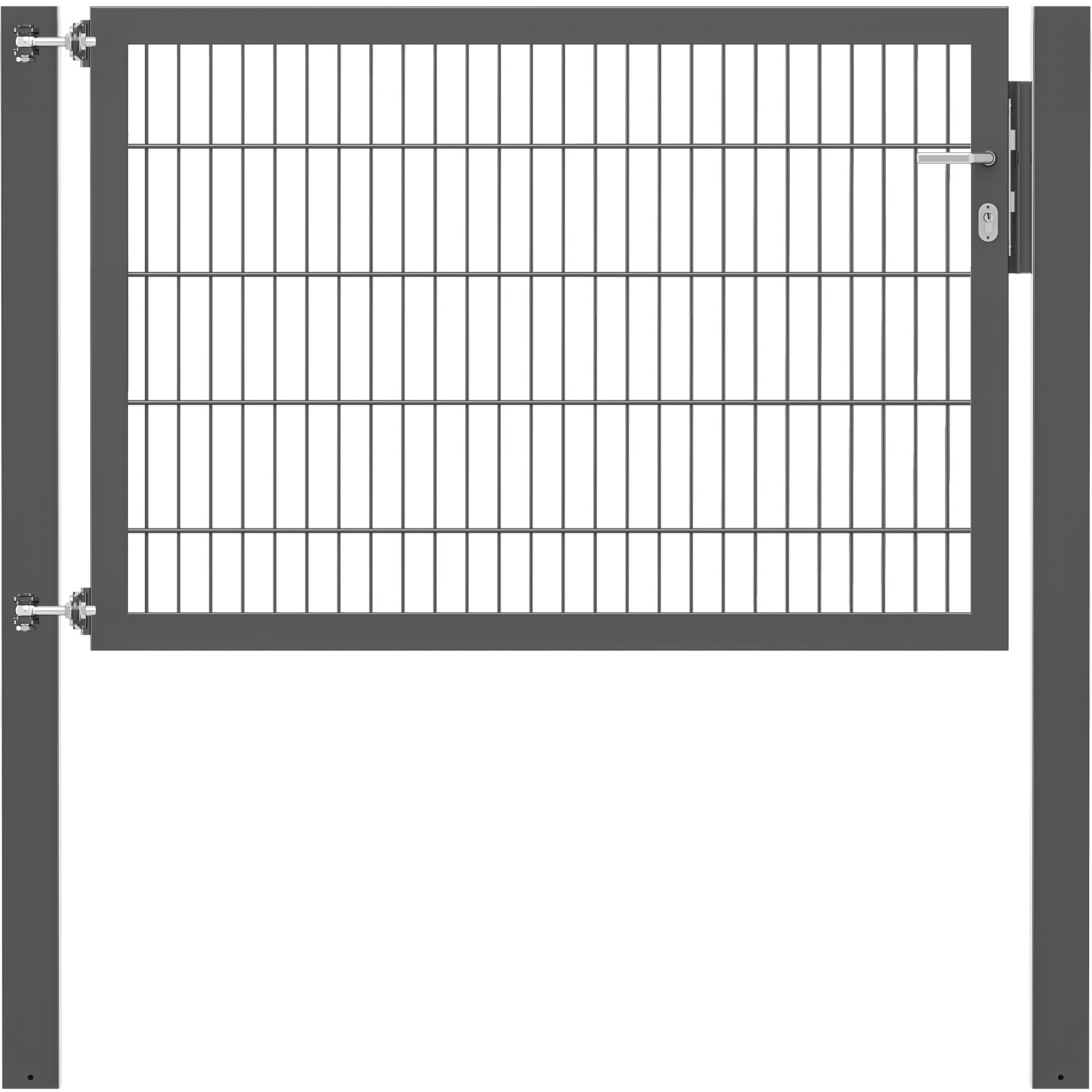 Einzeltor Flexo Plus 150 cm x 100 cm Pfosten 100 cm x 100 cm Anthrazit