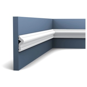 Weiße ORAC DECOR PX175 Zierleiste als Wand- und Friesleiste, 200cm lang.