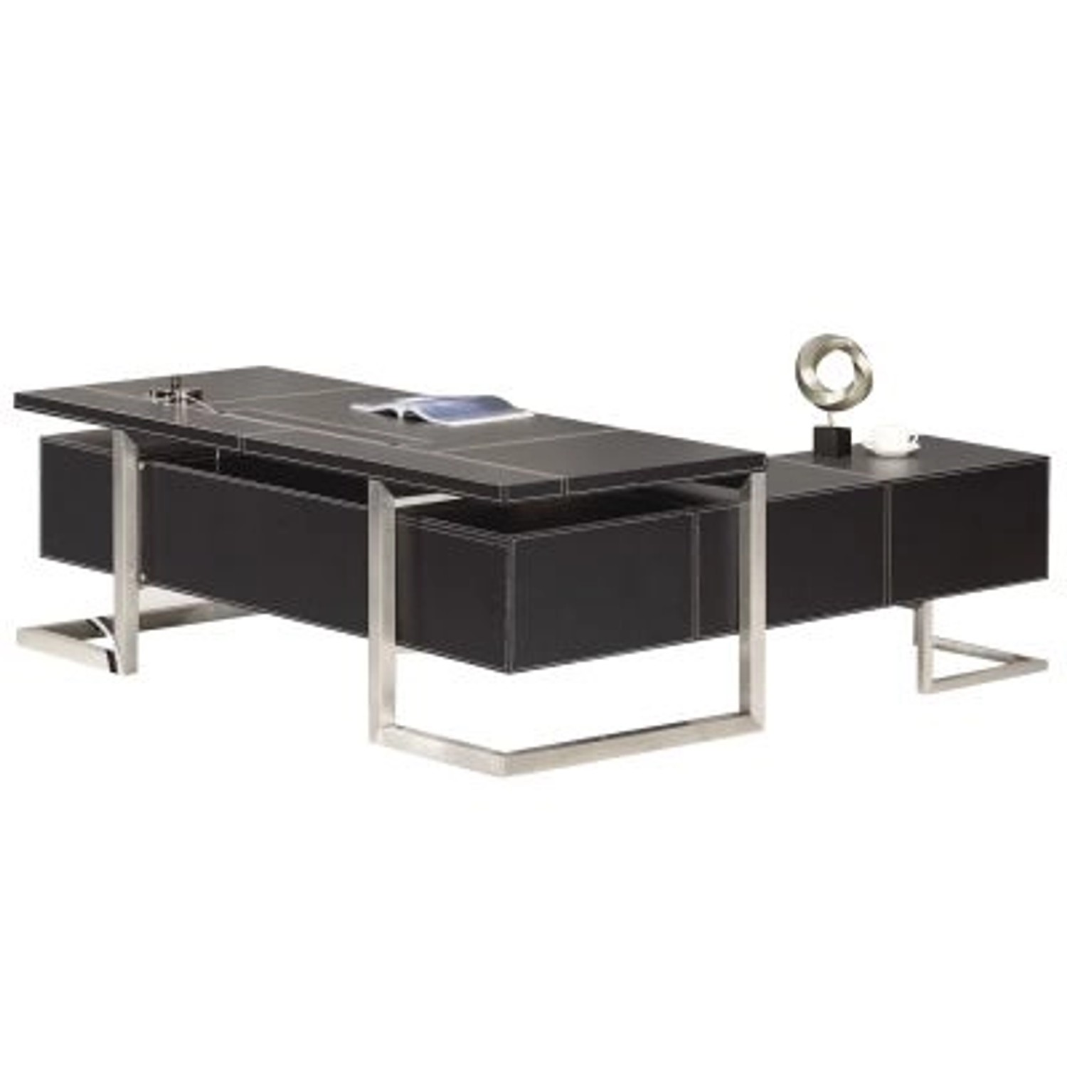 Jet-Line Luxus Chef Schreibtisch Venedig Linksseitig Inklusive 2 Sideboards günstig online kaufen