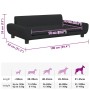 Schwarzes vidaXL Hundebett (100x54x33 cm) aus Samt für kleine Hunde, bequemes Hundekörbchen.