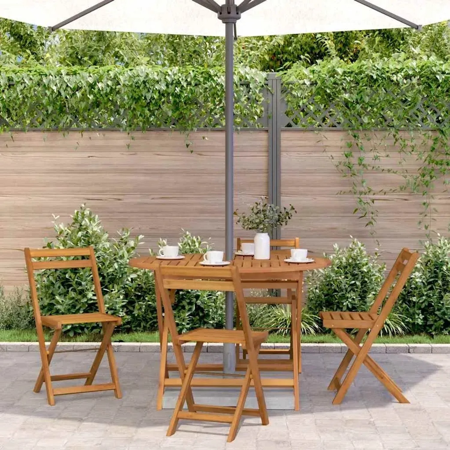 vidaXL Klapptisch Garten Massivholz Akazie 110 cm 316844 kaufen bei OBI