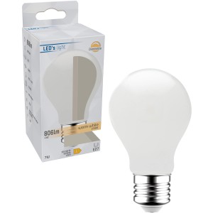 E27 LED-Filament Leuchtmittel, A60, 7W, 806 Lumen, warmweiß, dimmbar.