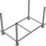 Feuerverzinkte Schake Stapelpalette, 1,3x0,7x0,7m, für Baugeräte und Lagertechnik.