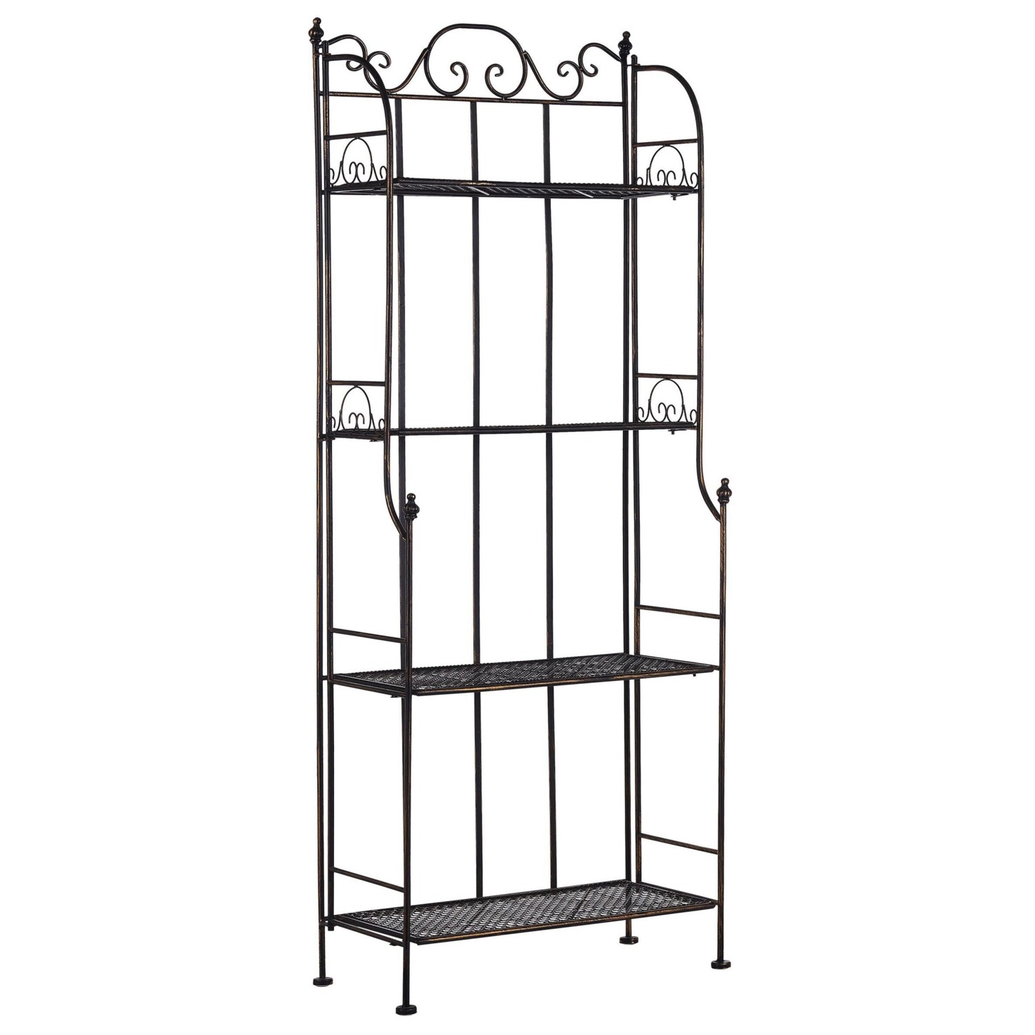 Beliani Badezimmerregal ISERNIA Schwarz Gold 29x61x155 günstig online kaufen