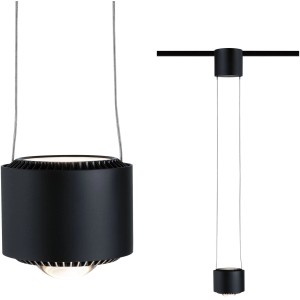 Paulmann URail Aldan LED Pendelleuchte, schwarz matt, dimmbar. Schienensystem-Leuchte.