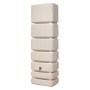 4rain Wandtank Slim 350 l Sandbeige mit Auslaufhahn. Regentonne für Gartenbewässerung.