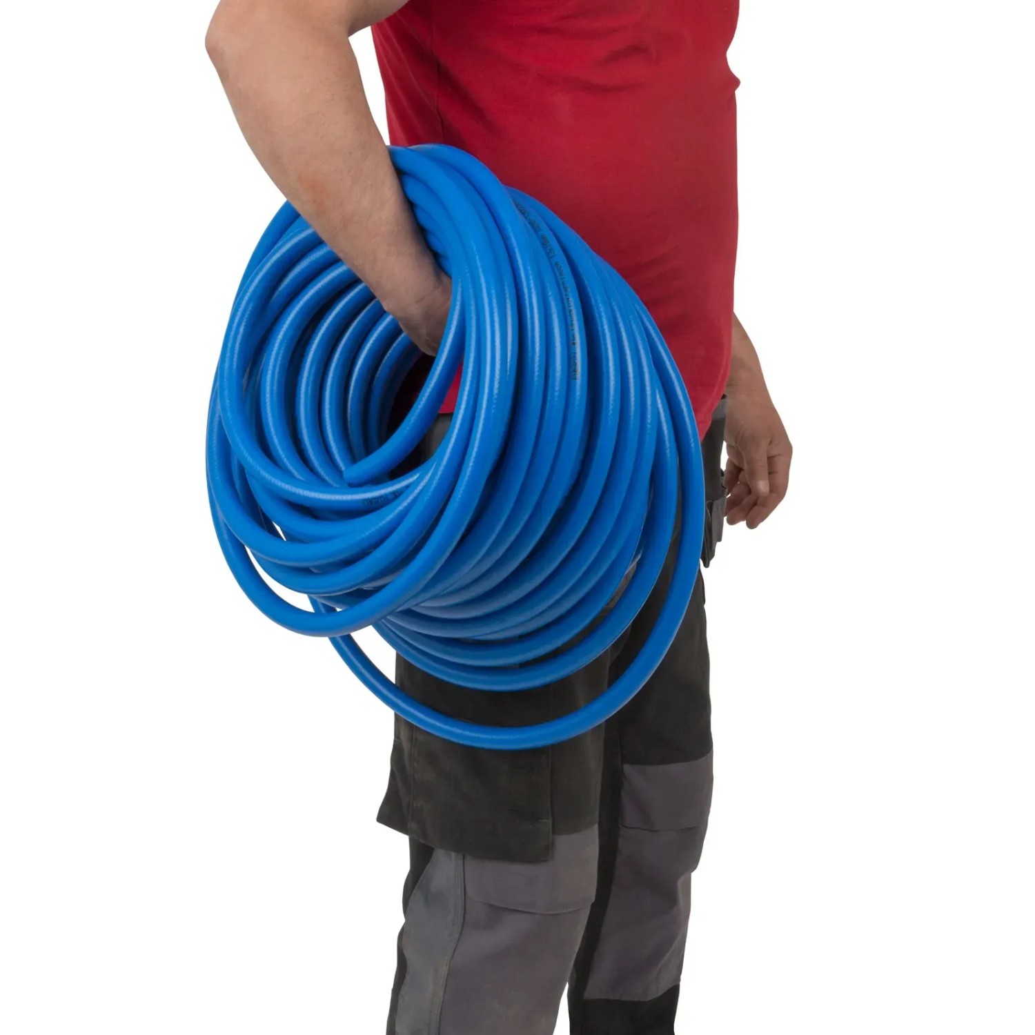 15m Druckluftschlauch Aus Gummi - 1/4" Schnellkupplungen, 900 PSI