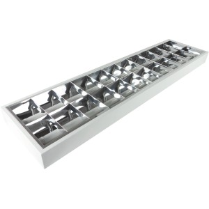 Weiße REV Ritter LED-Deckenleuchte ProfiLine, 122 cm, Rasterleuchte für Büro und Gewerbe.