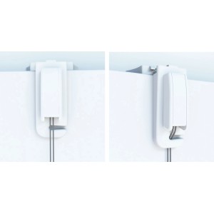 Gardinia Falzklemmträger Concept in Weiß zur Plissee-Montage ohne Bohren am Fensterflügel.