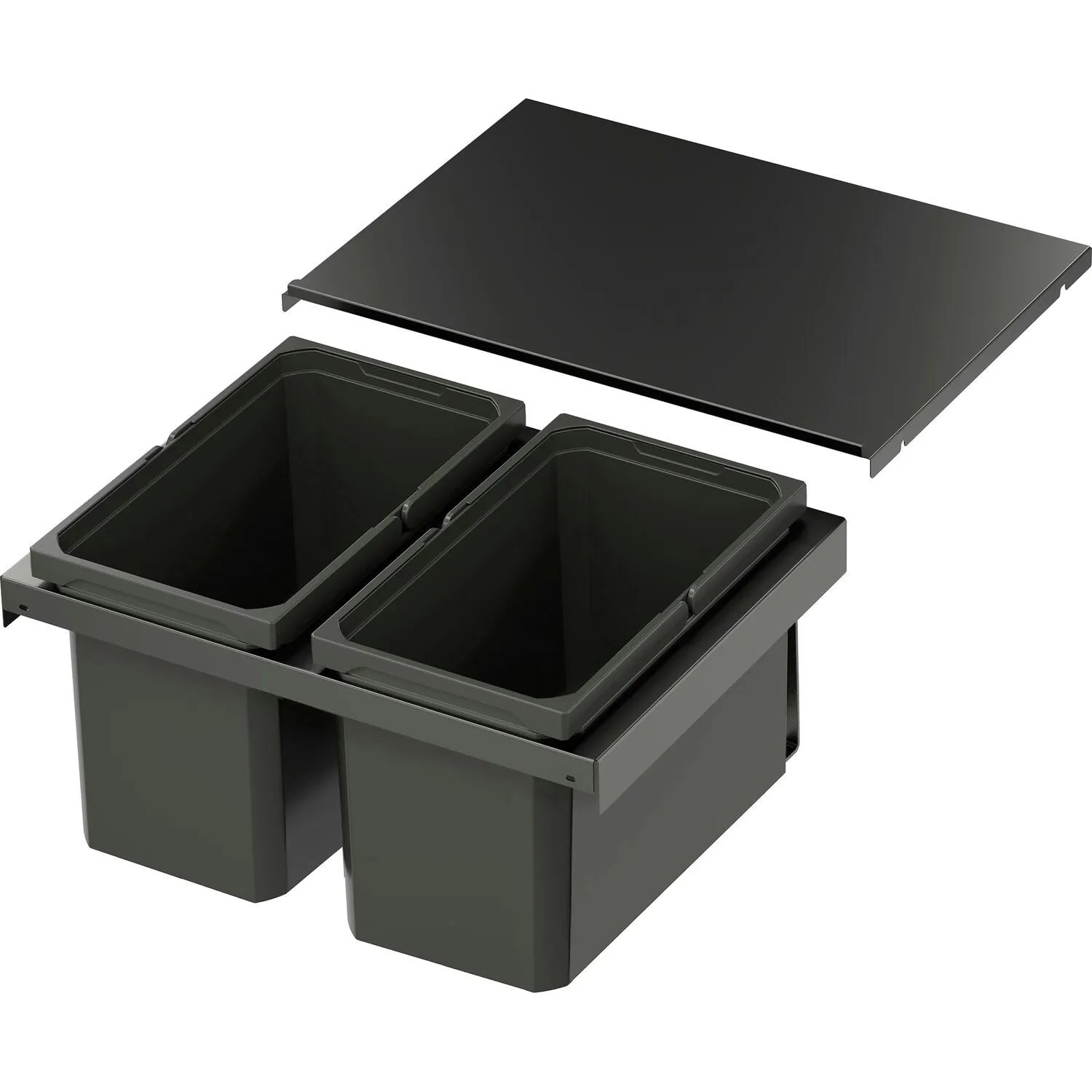 Vauth-Sagel Abfalltrennsystem Envi Flex Xs-256 Korpusbreite 600 mm 2x16, Lava