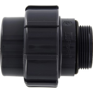 Steinbach PVC Übergangsverschraubung mit Klebemuffe und Außengewinde für Pool Verrohrung.