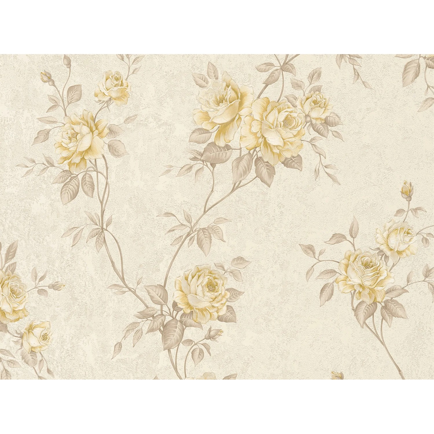 A.S. Création Vliestapete Romantico Blumen Creme-Gold