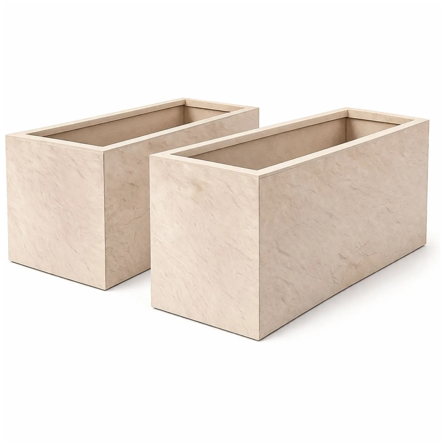 Ondis24 2x Pflanzkübel Pflanzkasten Blumenkübel Vulkano 50 L Leinen