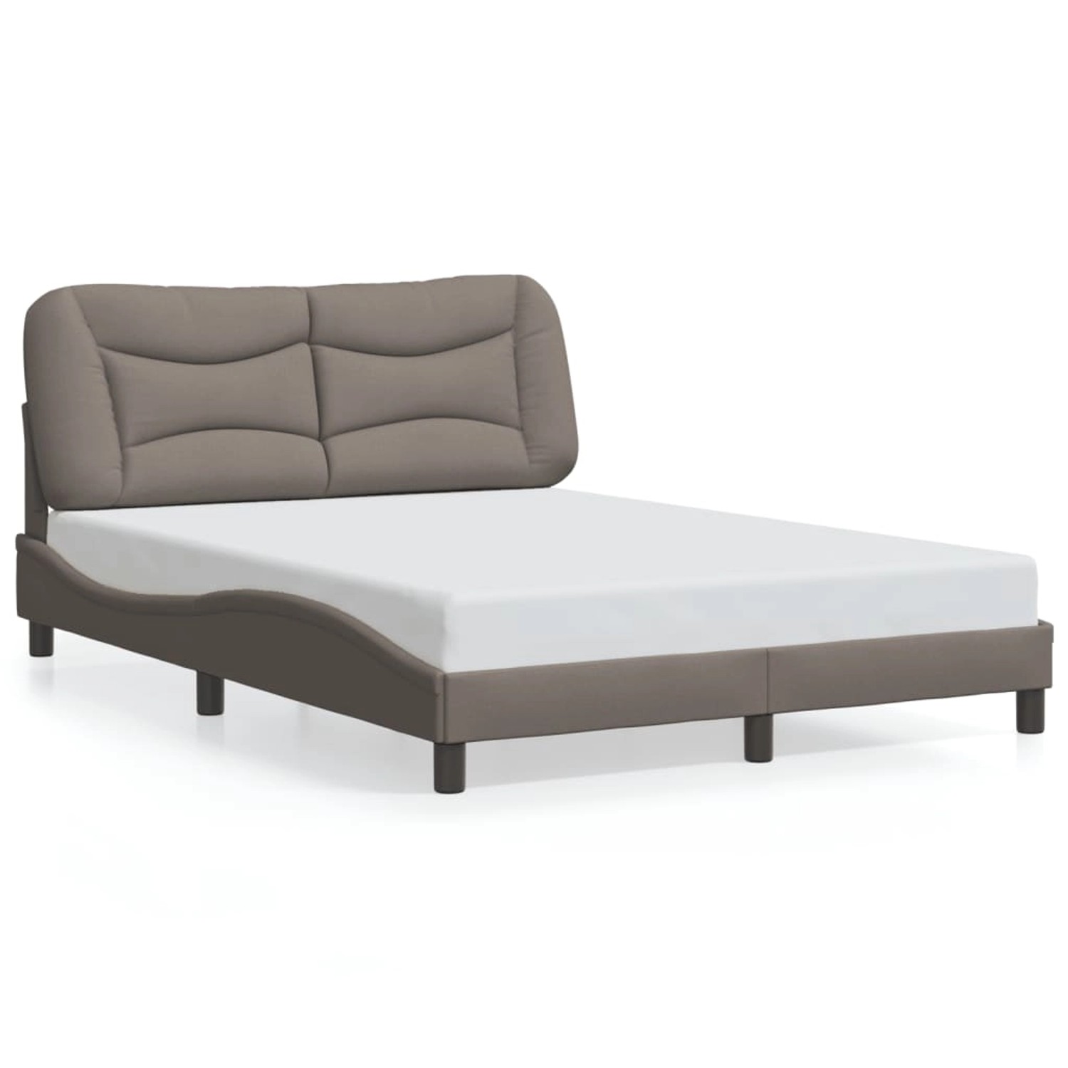 vidaXL Bettgestell ohne Matratze Hvar Taupe 120x200 cm Stoff 3207762 günstig online kaufen
