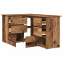 vidaXL Eckschreibtisch Altholz-Optik 145x100x76 cm Holzwerkstoff 855962_5