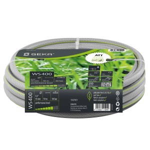 Geka WS400 Gartenschlauch, 10 m, grau, mit Anti-Twist-Technologie für knickfreies Bewässern.