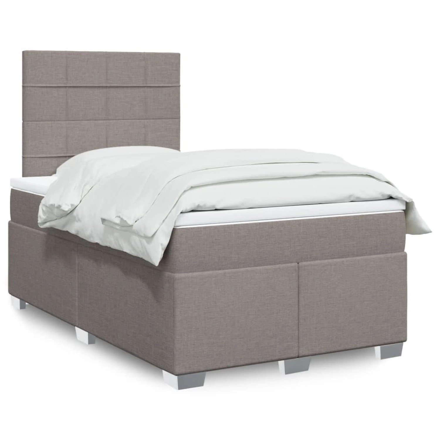 vidaXL Boxspringbett mit Matratze Taupe 120x190 cm Stoff 3292731 günstig online kaufen