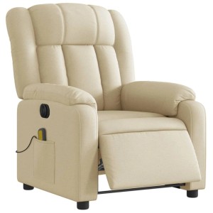 vidaXL Massagesessel Elektrisch Creme Stoff 3205313