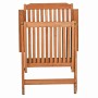 DELUKE Gartenstuhl MARA, Teak, 5-fach verstellbar, dunkelbraun, Ansicht von hinten.