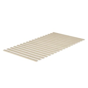 Lattenrollrost aus hellem Fichten-/Tannenholz mit 18 stabilen Holzleisten, 120 cm breit.