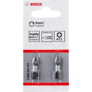 Bosch Impact Control Schraubendrehereinsatz 25 mm, 2er-Pack, geeignet für Schlagschrauber.
