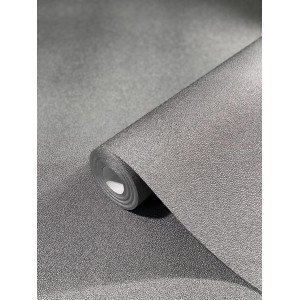 Glööckler Vliestapete Imperial Uni Silber, Rolle mit silberner Oberfläche und feiner Struktur.