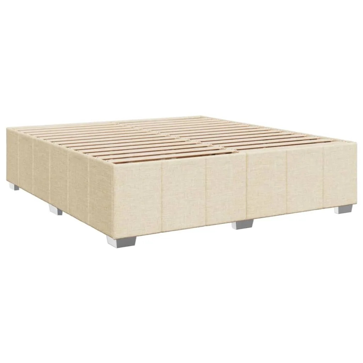 vidaXL Bettgestell Ohne Matratze Creme 200x200 cm Stoff 3284865 günstig online kaufen