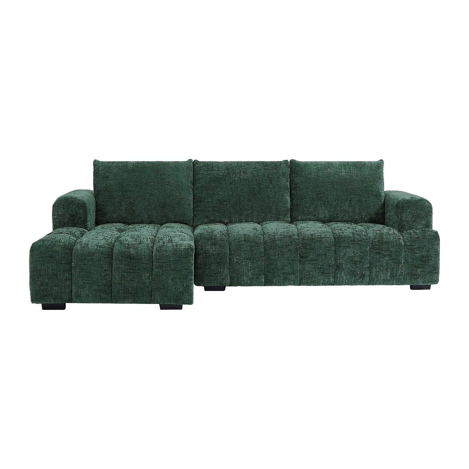 Vente-unique Sofa Ohne Schlafmöglichkeit Benola Grün 276 cm