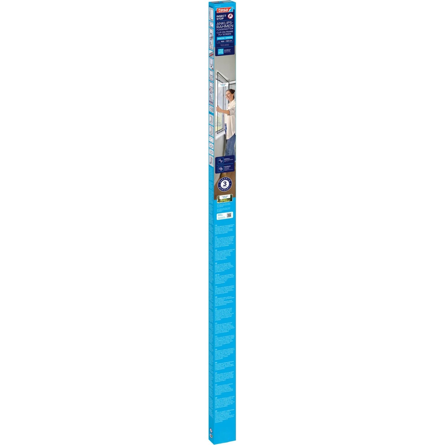 tesa® Insect Stop  Anklips-Rahmen Fenster anthrazit