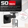 SOTECH Handlaufhalter Verstellbar für Ø 45 mm Runde Handläufe Stahl Schwarz Pulverbeschichtet Schräger Arm 70 x 99 x 100 mm_2