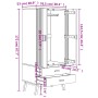 vidaXL Kleiderschrank OLDEN Braun 76,5x53x172 cm Massivholz Kiefer 358594_12