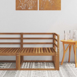 vidaXL Outdoor Ecksofa Natur 83 x 83 x 73 cm Massivholz Akazie 900541
